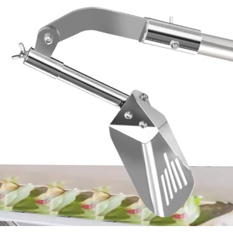 Outil De Nettoyage pour Gouttières De Toiture,Écumoire Ménagère pour Feuilles De Gouttière - Accessoire De Nettoyage Inoxydable Léger pour Entretien des Drainages des Maisons Jardins (1/5)