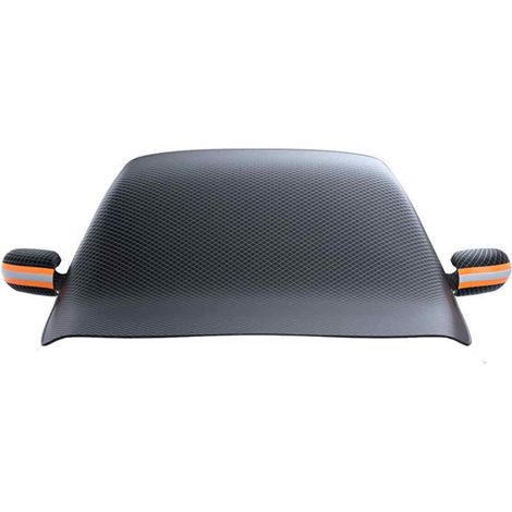 Housse Avant - Toile Oxford - 6 Aimants - Protection Vitres Latérales - Sangles Anti-Vent - Bandes Réfléchissantes Orange - 1 Pièce (1/5)