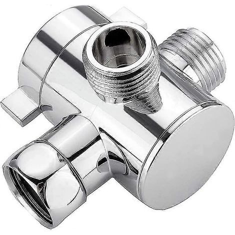 Robinet inverseur de douche à 3 voies G1/2 po, séparateur d'eau multifonction, adaptateur de douche, accessoire de douche (1/5)