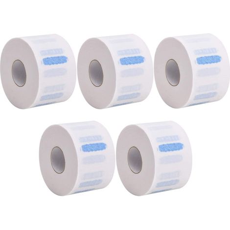 Bandes Pour Cou - Papier Jetable Noir - 5 Rouleaux - Largeur 6,6 cm - Longueur Extensible Jusqu'à 55 cm - Pour Coiffure Salon (1/5)