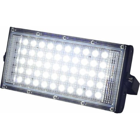 Projecteur LED extérieur super lumineux (1 pack de 100 W) Étanche IP66 - Blanc lumière du jour - Pour cour, garage, terrain de sport (1/4)