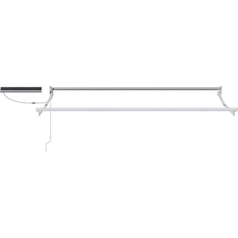 Cadre de store rétractable électrique Blanc 3 x 2,5 m Acier (1/5)