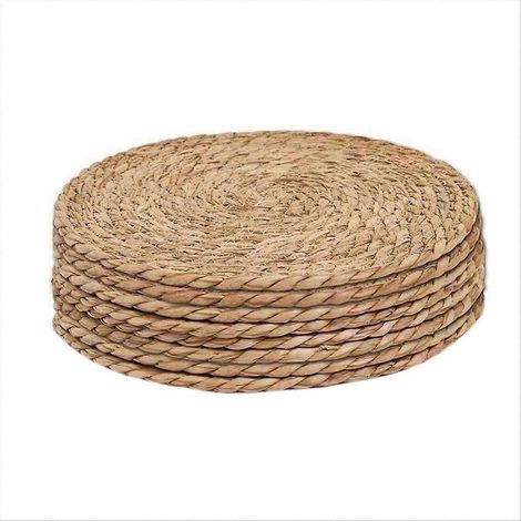 Naturel eau Hyacinth ensembles de table chaleur Resistan T rotin tissé tapis (1/5)