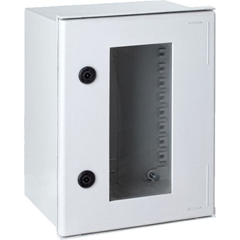 Coffret polyester avec porte transparente IDE étanche IP66 - Dimensions (HxLxP) - IP66 - Vitre polycarbonate - HxLxP 300x250x140 (1/2)