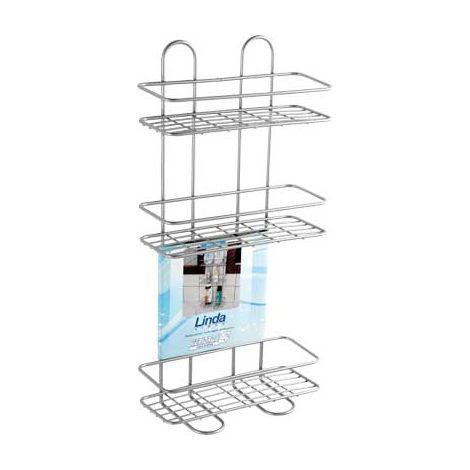 MENSOLA DOCCIA RETTANGOLARE 3 RIPIANI  metallo     MADE IN ITALY
