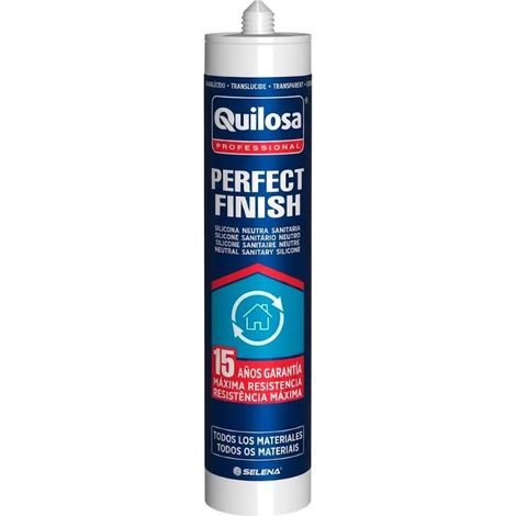 QUILOSA silicona neutra traslucida 280 ml perfect finish sanitaria