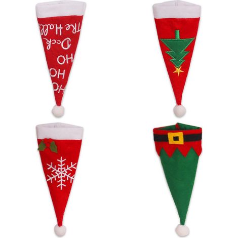 Ensemble de 4 pièces comprenant un coupe-chapeau et une fourchette, un outil de rangement pour chapeaux et des décorations de Noël pour la maison.