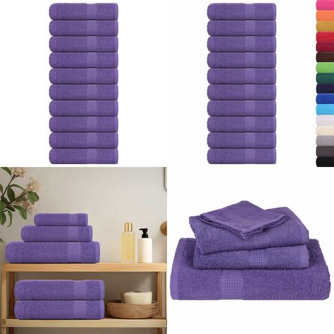 vidaXL Badetücher 10 Stk. Lila 100x150 cm 360 g/m² 100% Baumwolle (1/5)