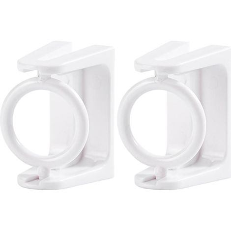 Support Pour Rideau Sans Perçage - Support Auto-Adhésif Rotatif 360° - Pour Pièces Humides ou Sèches - 2 Pièces (1/5)