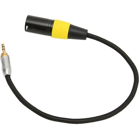 Câble adaptateur jack 3,5 mm mâle vers XLR plaqué or, silencieux et sans bruit, pour microphone, table de mixage et microphone sans fil (1/4)