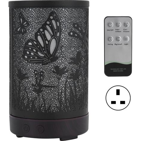 Diffuseur d'huiles essentielles 200ml, 7 couleurs LED, télécommande, humidificateur pour maison/bureau, 100-240V, prise UK (1/5)