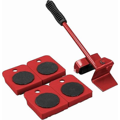Kit de déménagement, lève-meubles/lève-porte, comprenant un lève-meubles pouvant soulever jusqu'à 150 kg et 4 roulettes pour déplacer facilement vos meubles (34 cm). (1/5)