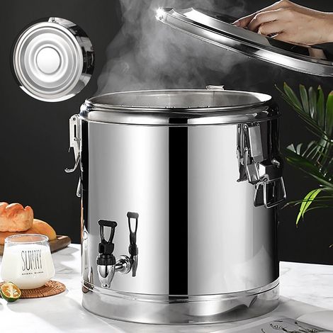 40L Edelstahl Thermo Transportbehälter Warmhaltebehälter Wärmehälter Kaltbehälter mit Deckel (1/3)