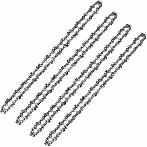 52 Link Chainsaw Chain 3/8 LP Pitch 050 Gauge (1.3mm) Low Kickback 4 Piece Chainsaw Chain Set 52 Drive Links for 14 (35cm) Chain Guide MUMU (1/4)