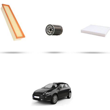 Kit tagliando 3 filtri compatibile con Fiat punto Evo 1.4 Natural Power 57kw dal 2009 (1/5)
