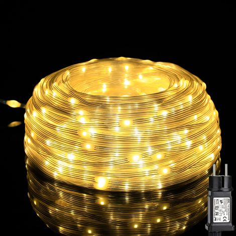 ROSNEK Guirlande lumineuse LED 50 m 400 LED, 8 modes avec mémoire, blanc chaud (1/5)