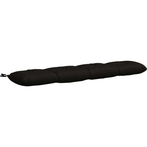 Cojín de banco VIANEN 100% Poliéster Negro 160 x 30 x 12 cm vidaXL (1/5)