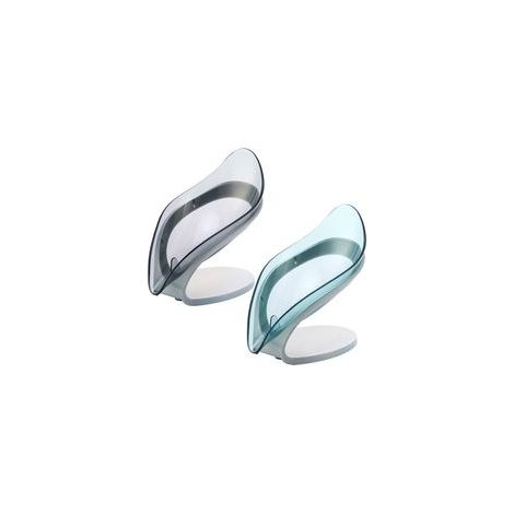 Lot de 2 porte-savons en forme de feuille amovibles avec drainage creux, pour cuisine, douche, salle de bain– (1/5)