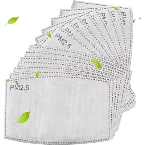 Filtro per maschera monouso PM2.5 - [40 pezzi] Set di filtri sostituibili con 5 strati filtranti, materiale morbido e traspirante, antiappannamento e antipolvere, per bambini