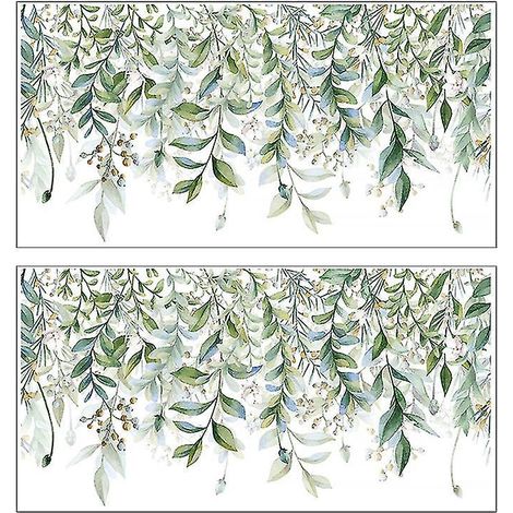 1 ensemble d'autocollants muraux de plantes vertes (1/3)