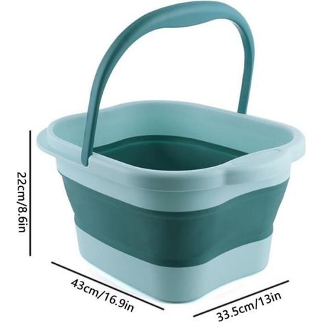 Bassin de bain pour les pieds - Pliable - Masseur intégré - Poignée ergonomique (1/4)