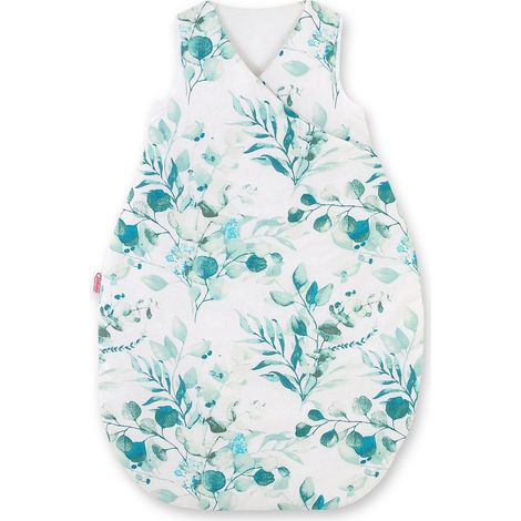 Saco de dormir de algodón para niños de 3 a 12 meses, talla M, TOG 2.5, aislante para todo el año - eucalipto menta (1/3)