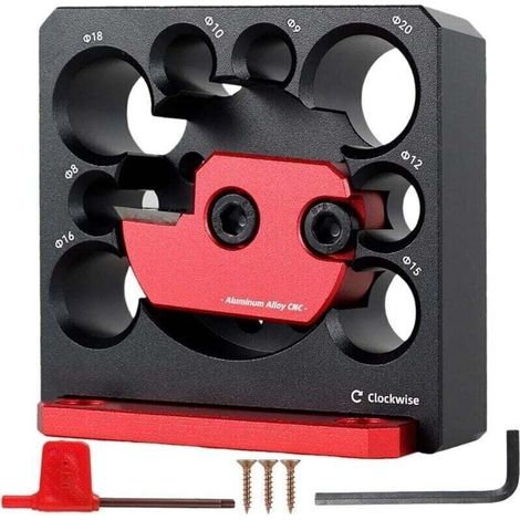 6pcs Dowel Maker Kit Metric 8 mm à 20 mm Coraire réglable avec Une Lame de carbure de Forage électrique Dowel Dowel Round Auxiliary Tool pour Les tiges en Bois bâtons Le Travail du Bois (1/4)