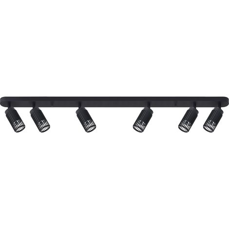 Barre plafond 6 spots noire 6xGU10 8W Vertical Milagro (1/5)