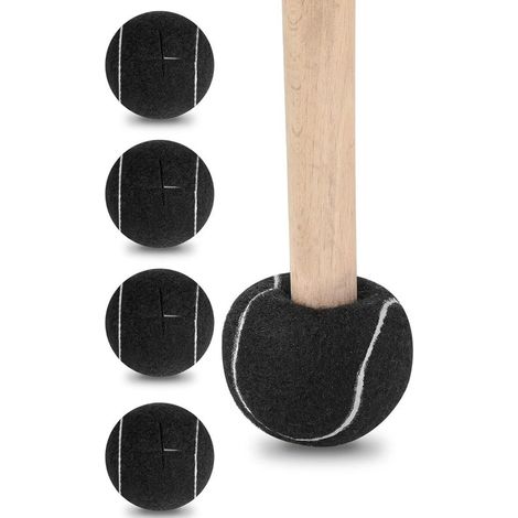 Großpackung Tennisbälle, für Möbelfüße, Stuhlbeinschoner, Bodenschoner, Tischbeinschoner (schwarz). (1/5)