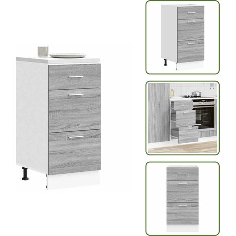 vidaXL Armoire de plancher sonoma gris 40x46x81,5 cm bois d'ingénierie (1/5)