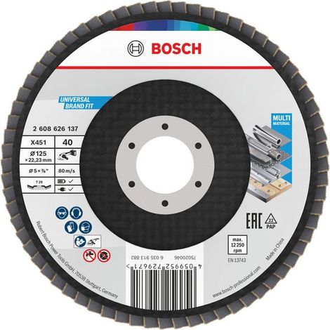 Disco de láminas BOSCH X451, 125 × 22,23 mm, G40, T29, 60 piezas 2608626137