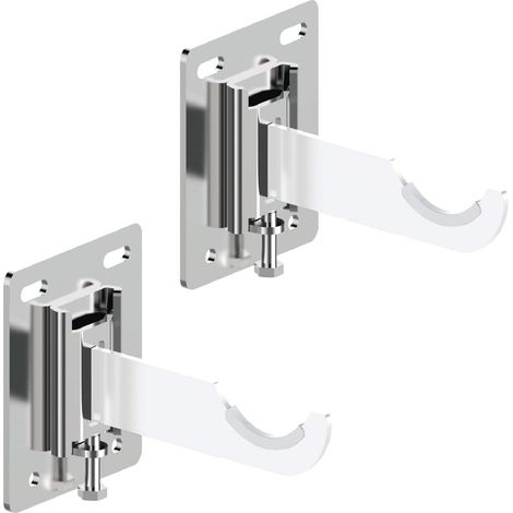 Coppia di Fissaggi per radiatore tubolare con regolazione verticale - Ideali per pareti a cartongesso e muro standard - per 4 Colonne