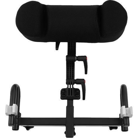 Reposacabezas para silla de ruedas, diseño ergonómico, ajuste regulable, color negro. (1/2)