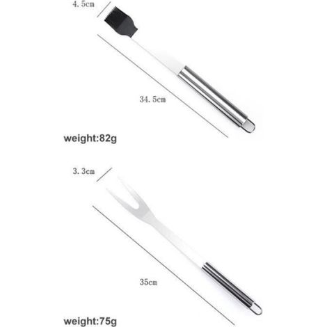 Accessoires de barbecue - - Kit en acier inoxydable de 16 pièces - Portable et facile à ranger (1/4)