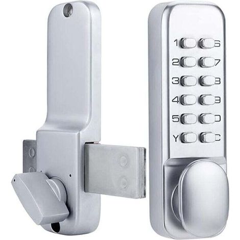 Stainless Steel Mechanical Door Lock with Keypads (Silver)