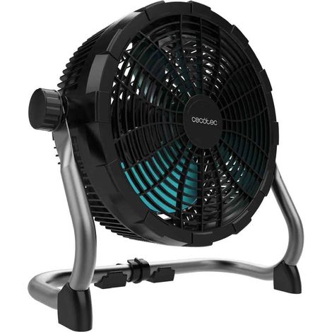 Cecotec Ventilatore portatile da pavimento Proindustry Industrial de. 12000Mah, Diametro 25,4 cm, 9 Velocità, Batteria potente, Design robusto, Inclinazione regolabile, Griglia di protezione, Facile t