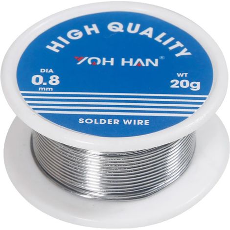Fil de soudure 0,8 mm sans plomb âme de colophane 20 g pour réparation et bricolage de composants électroniques (1/5)
