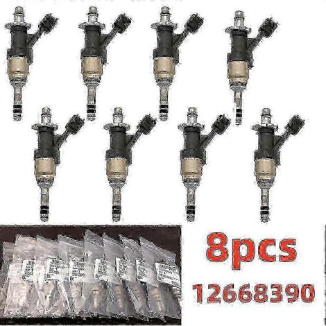 12668390 Jeu de 8 injecteurs de carburant d'origine GM pour camions GM 5.3L 2014-2017 w12546600 f74 (1/3)