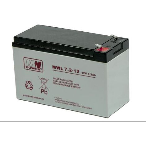 MWL 7.2-12: batteria AGM 12V/7.2Ah, 15165100 (T1-stretta)