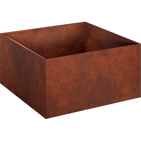 Garden Planter Rusty 40 x 40 x 30 cm Weathering Steel vidaXL