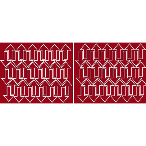 Adesivi a forma di freccia 5x3 cm, 72 pezzi, rosso scuro opaco