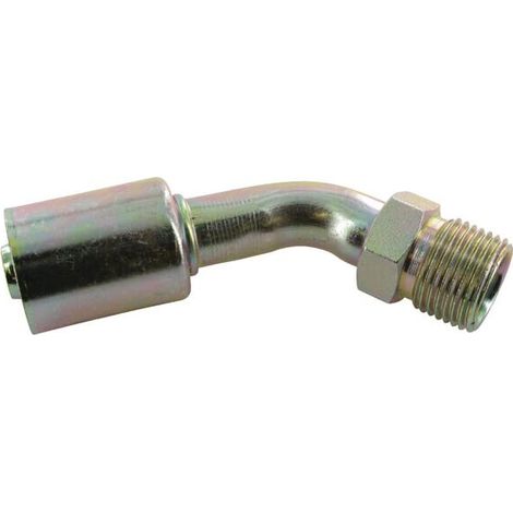 Raccordo a/c Nr.10 45° 7/8"-14 tubo std-acciaio UNIVERSALE KL070591