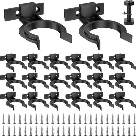 20 clips para zócalos de cocina para muebles, 50 tornillos incluidos, diámetro de 32-42 mm para patas de muebles