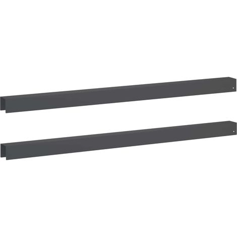 Garten-Abdeckprofil 2 stk. 100 x 5 x 5 cm Stahl Anthrazit vidaXL (1/5)