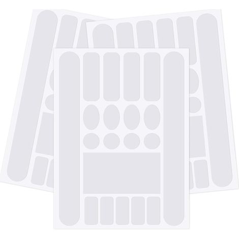 Lot de 3 films de protection pour cadre de vélo - Autocollant carbone - Noir mat - Pour protection de cadre de vélo de montagne et vélo de route (1/5)