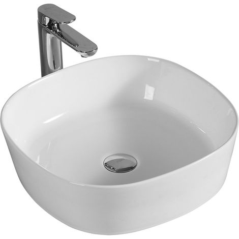 Bacinella d'appoggio lavabo 44x44cm Bianco Lucido