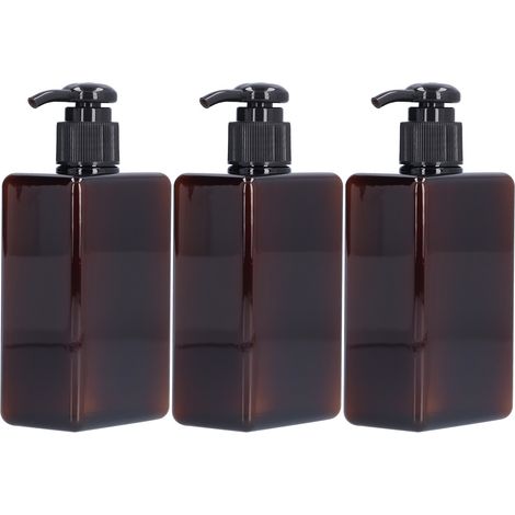 3 Stück 280 ml Pumpflaschen, leere Behälter für flüssige Handseife, Kunststoff-Druckflaschen für unterwegs (1/5)