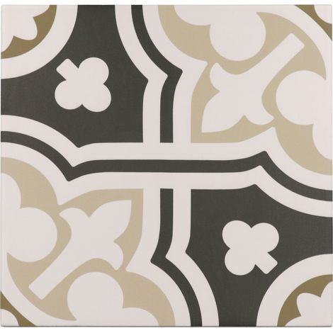 Carrelage sol / mur effet ciment à motif 20x20 cm RIVOLI - CINQUE (vendu par boite de 1m2) (1/2)