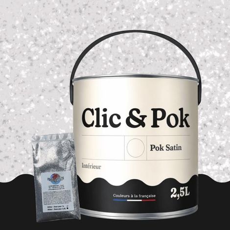 Peinture Effet Pailleté pour Murs & Plafonds - POK PAILLETTE - 2,5L - Lait de Rose (1/4)