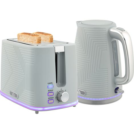 Modern Kettle Toaster Set - Grey (1/5)
